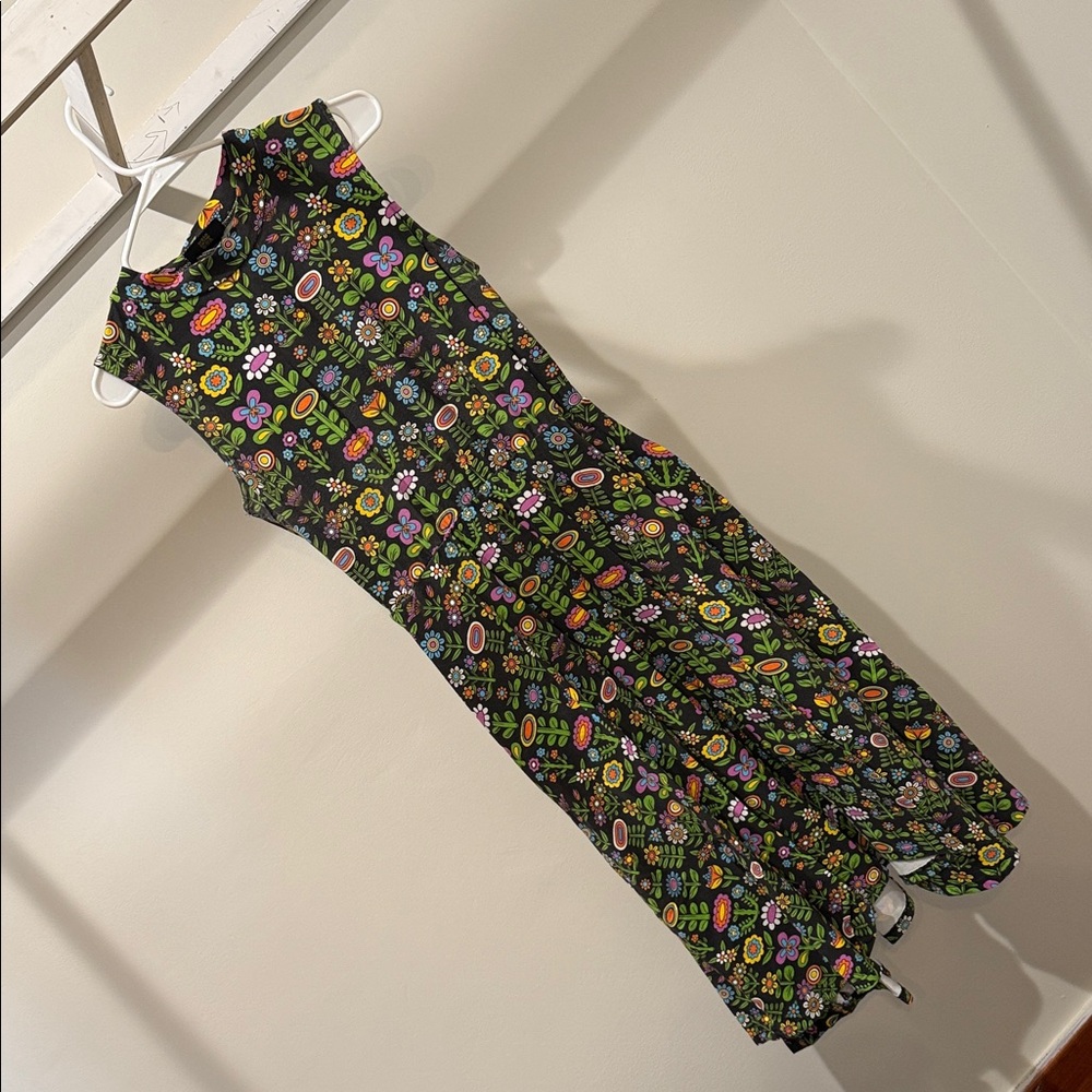 Nooworks Black Floral Midi Dress